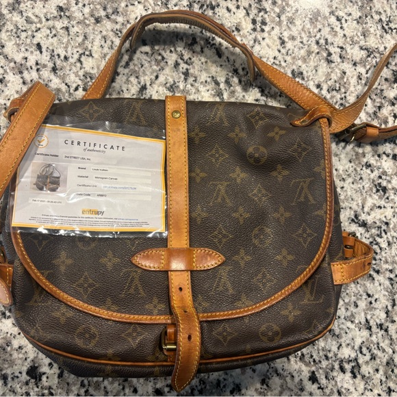 HARD TO FIND - VGUC Louis Vuitton Saumur Monogram Canvas Dual Flap Bag - Picture 1 of 10